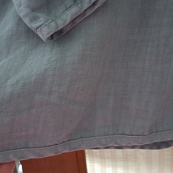 Heaven Linen Top Women M Lovely Grey EUC - Picture 6 of 6